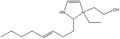 1-Ethyl-1-(2-hydroxyethyl)-2-(3-octenyl)-4-imidazoline-1-ium Struktur