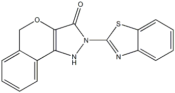 1,5-Dihydro-2-(benzothiazol-2-yl)[2]benzopyrano[4,3-c]pyrazol-3(2H)-one,,结构式