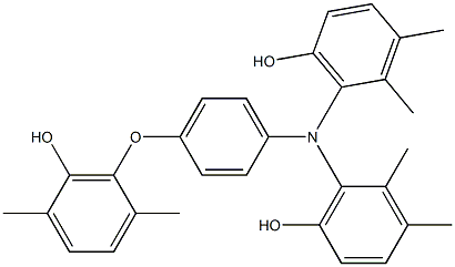 N,N-Bis(6-hydroxy-2,3-dimethylphenyl)-4-(6-hydroxy-2,5-dimethylphenoxy)benzenamine,,结构式