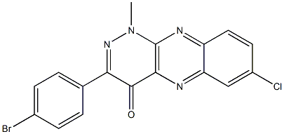 3-(4-Bromophenyl)-7-chloro-1-methylpyridazino[3,4-b]quinoxalin-4(1H)-one,,结构式