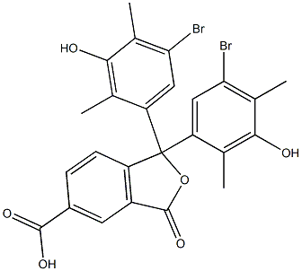 1,1-Bis(5-bromo-3-hydroxy-2,4-dimethylphenyl)-1,3-dihydro-3-oxoisobenzofuran-5-carboxylic acid,,结构式