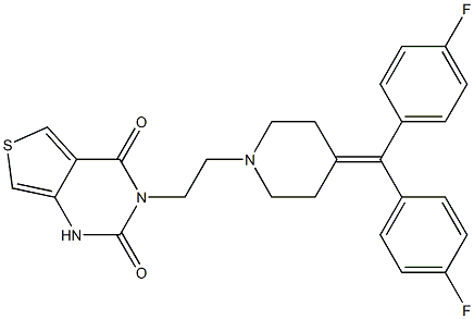 3-[2-[4-[Bis(4-fluorophenyl)methylene]piperidino]ethyl]thieno[3,4-d]pyrimidine-2,4(1H,3H)-dione Struktur
