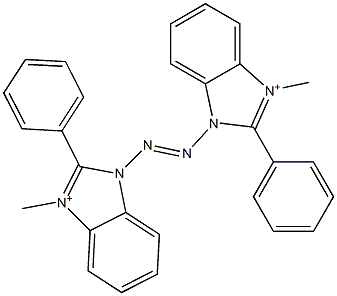 1,1'-Azobis(3-methyl-2-phenyl-1H-benzimidazol-3-ium) Struktur