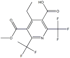 6-(Trifluoromethyl)-2-(1,1-difluoroethyl)-4-ethylpyridine-3,5-di(carboxylic acid methyl) ester|