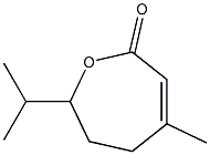 4-メチル-7-イソプロピル-6,7-ジヒドロオキセピン-2(5H)-オン 化学構造式