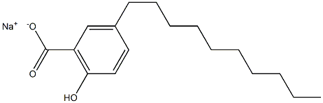 3-Decyl-6-hydroxybenzoic acid sodium salt Struktur