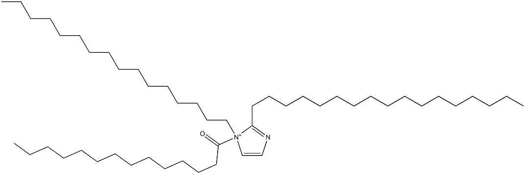 2-Heptadecyl-1-hexadecyl-1-tetradecanoyl-1H-imidazol-1-ium,,结构式