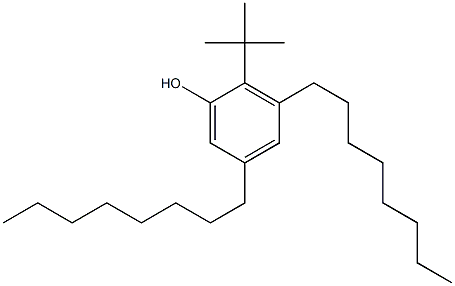 2-tert-Butyl-3,5-dioctylphenol Struktur