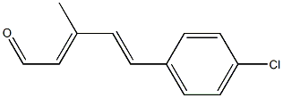 (2E,4E)-5-(4-クロロフェニル)-3-メチル-2,4-ペンタジエン-1-アール 化学構造式