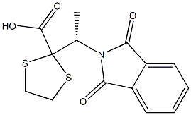 (+)-2-[(S)-1-Phthalimidylethyl]-1,3-dithiolane-2-carboxylic acid 结构式