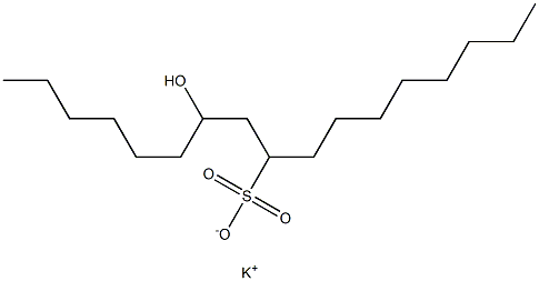 7-Hydroxyheptadecane-9-sulfonic acid potassium salt Structure