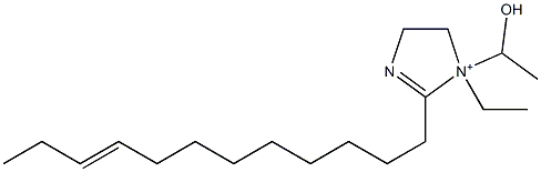 2-(9-Dodecenyl)-1-ethyl-1-(1-hydroxyethyl)-2-imidazoline-1-ium Struktur