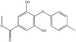 3,5-ジヒドロキシ-4-(4-メチルフェノキシ)安息香酸メチル 化学構造式