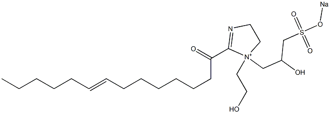 1-(2-Hydroxyethyl)-1-[2-hydroxy-3-(sodiooxysulfonyl)propyl]-2-(8-tetradecenoyl)-2-imidazoline-1-ium Structure