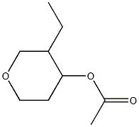 4-Acetyloxy-3-ethyltetrahydro-2H-pyran Struktur