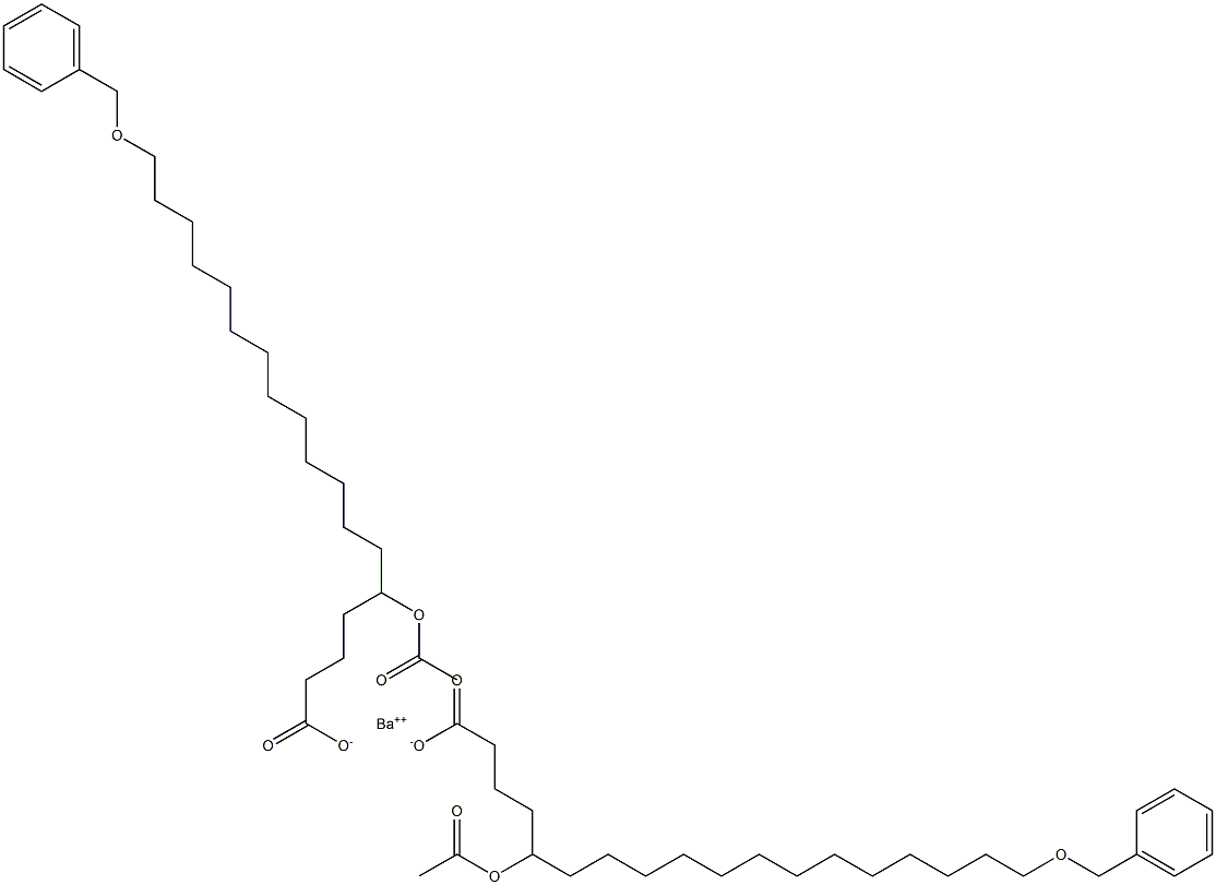 Bis(18-benzyloxy-5-acetyloxystearic acid)barium salt,,结构式