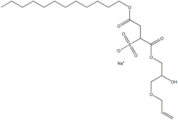 2-(Dodecyloxycarbonyl)-1-[[3-(allyloxy)-2-hydroxypropoxy]carbonyl]-1-ethanesulfonic acid sodium salt|