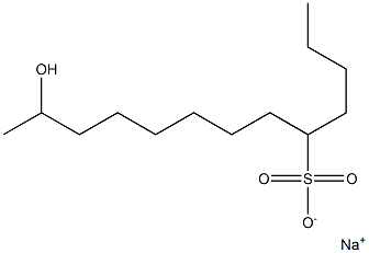 12-Hydroxytridecane-5-sulfonic acid sodium salt Structure