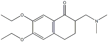 2-Dimethylaminomethyl-6,7-diethoxytetralin-1-one,,结构式