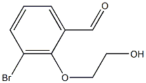 3-Bromo-2-(2-hydroxyethoxy)benzaldehyde,,结构式