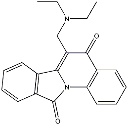 6-[(Diethylamino)methyl]isoindolo[2,1-a]quinoline-5,11(5H)-dione,,结构式