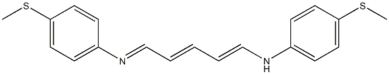 4-(Methylthio)-N-[5-[[4-(methylthio)phenyl]amino]-2,4-pentadienylidene]benzenamine 结构式