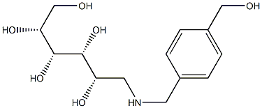 1-[4-(Hydroxymethyl)benzylamino]-1-deoxy-D-glucitol,,结构式