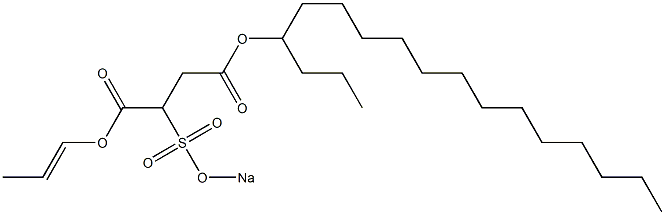 2-(Sodiosulfo)succinic acid 4-heptadecyl 1-(1-propenyl) ester Structure