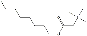 2-[Dimethyl(methyl)silyl]acetic acid octyl ester,,结构式