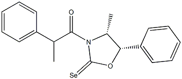 (4R,5S)-4-Methyl-5-phenyl-3-(2-phenylpropanoyl)oxazolidine-2-selenone,,结构式