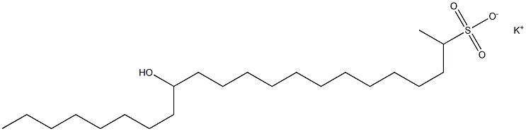 14-Hydroxydocosane-2-sulfonic acid potassium salt Structure