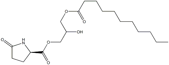 1-[(D-Pyroglutamoyl)oxy]-2,3-propanediol 3-undecanoate 结构式