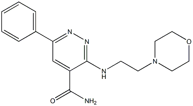 3-[(2-Morpholinoethyl)amino]-6-phenyl-4-pyridazinecarboxamide