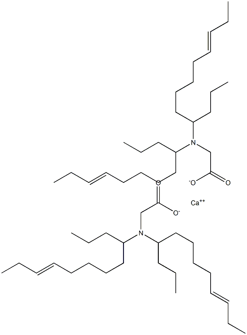 Bis[N,N-di(9-dodecen-4-yl)glycine]calcium salt Structure