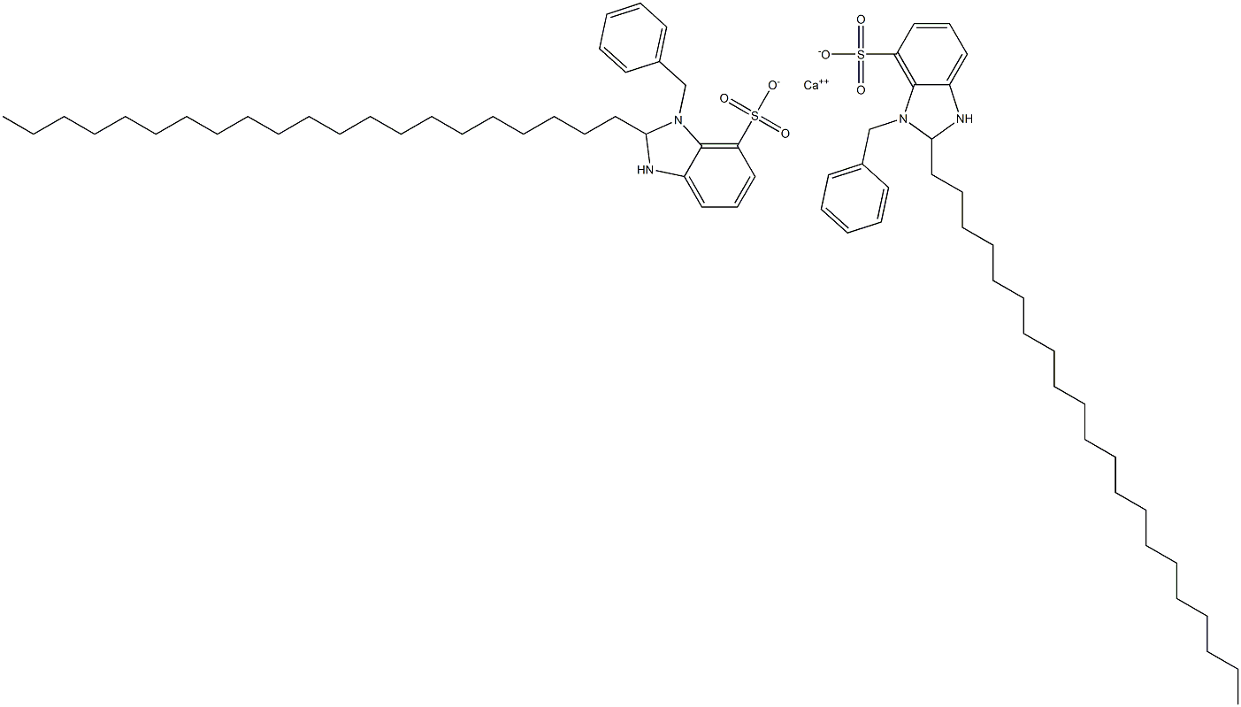 Bis(1-benzyl-2,3-dihydro-2-henicosyl-1H-benzimidazole-7-sulfonic acid)calcium salt 结构式