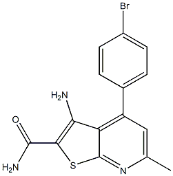 3-Amino-6-methyl-4-(4-bromophenyl)thieno[2,3-b]pyridine-2-carboxamide|