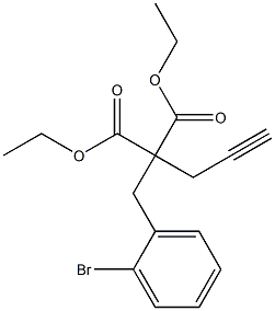 2-Propargyl-2-(2-bromobenzyl)malonic acid diethyl ester Structure