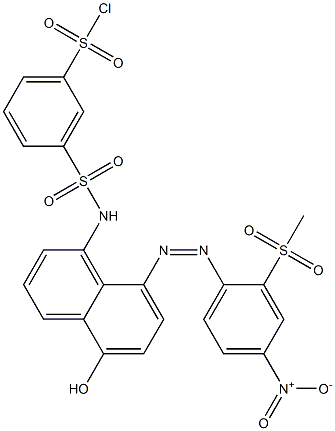 m-[5-Hydroxy-8-(2-methylsulfonyl-4-nitrophenylazo)-1-naphtylaminosulfonyl]benzenesulfonyl chloride