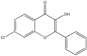 7-Chloro-3-hydroxy-2-phenyl-4H-1-benzopyran-4-one Structure