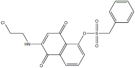 2-(2-Chloroethylamino)-5-benzylsulfonyloxy-1,4-naphthoquinone Structure