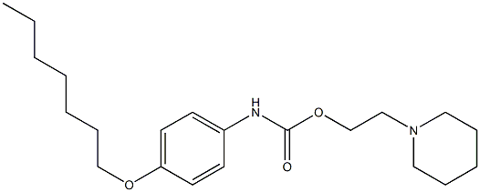 [4-(Heptyloxy)phenyl]carbamic acid 2-piperidinoethyl ester Structure