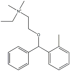 N-Ethyl-N,N-dimethyl-2-[(2-methylphenyl)phenylmethoxy]ethanaminium Structure
