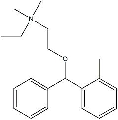 N-Ethyl-N,N-dimethyl-2-[(2-methylphenyl)phenylmethoxy]ethanaminium 结构式