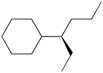[R,(+)]-3-Cyclohexylhexane Structure