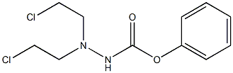 3,3-ビス(2-クロロエチル)カルバジン酸フェニル 化学構造式