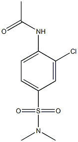 3-Chloro-4-acetylamino-N,N-dimethylbenzenesulfonamide 结构式
