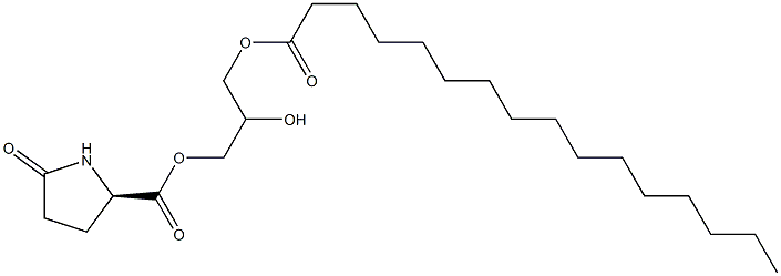 1-[(D-Pyroglutamoyl)oxy]-2,3-propanediol 3-hexadecanoate 结构式