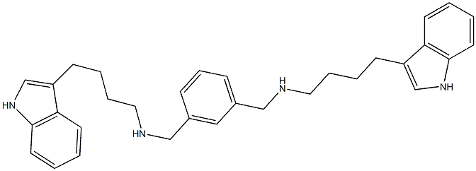 3,3'-(1,3-Phenylene)bis(methyleneimino)bis(tetramethylene)bis(1H-indole),,结构式