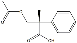[S,(-)]-3-(Acetyloxy)-2-methyl-2-phenylpropionic acid Structure