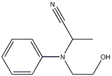 N-(2-ヒドロキシエチル)-N-(1-シアノエチル)アニリン 化学構造式
